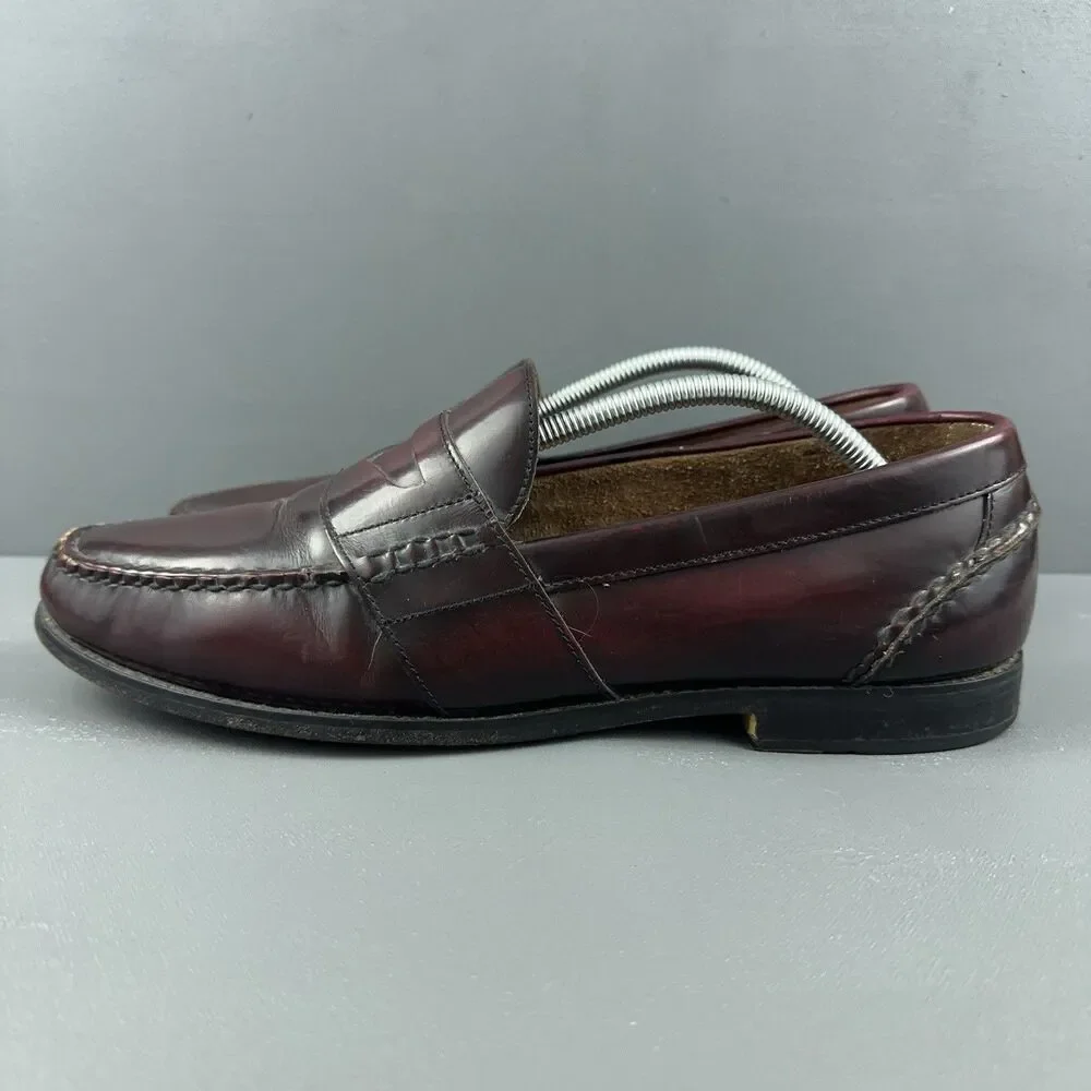 GH Bass Weejuns Brunell Penny Loafers Burgundy Leather Mens Size 12 M